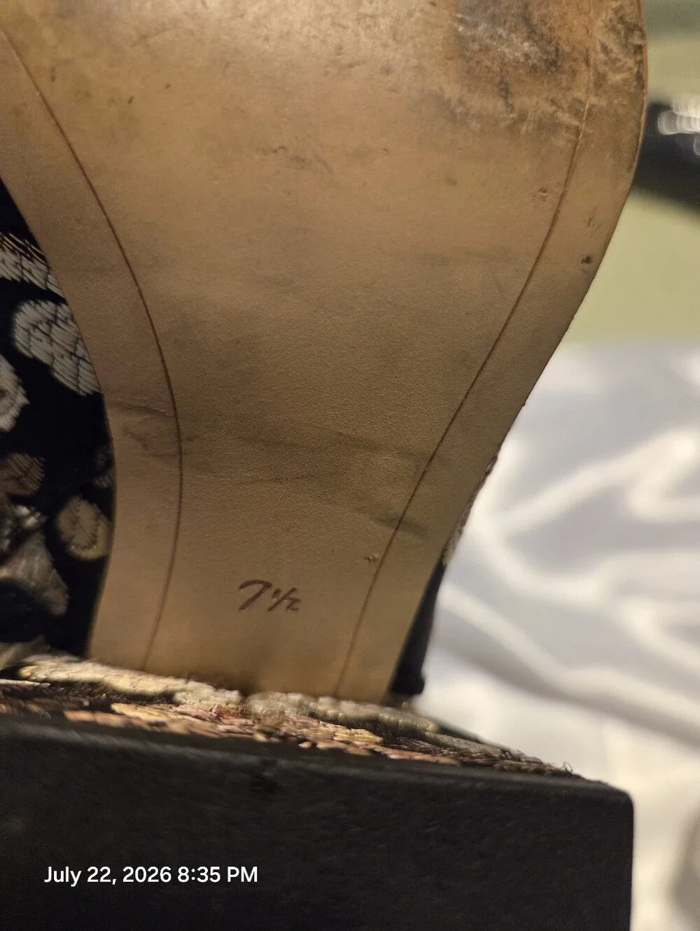 Sam Edelman Black Brocade Floral Ankle Boots with Gold and Pink Embroidery